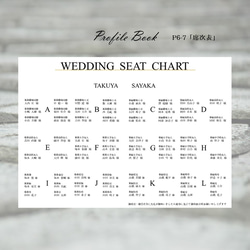 結婚式 プロフィールブック 席次表付き【デザイン8】 5枚目の画像