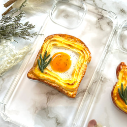 《マヨエッグトースト　3種類》　iPhoneケース　Androidケース　スマホケース　フェイクフード　食品サンプル 2枚目の画像
