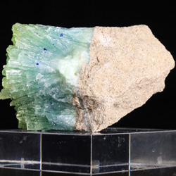キラキラした非常に希少な天然バイカラー☆ アラゴナイト アズライト 67g 天然石 結晶鉱物 標本｜アフガニスタ産 10枚目の画像