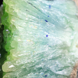 キラキラした非常に希少な天然バイカラー☆ アラゴナイト アズライト 67g 天然石 結晶鉱物 標本｜アフガニスタ産 1枚目の画像