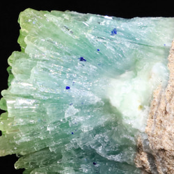 キラキラした非常に希少な天然バイカラー☆ アラゴナイト アズライト 67g 天然石 結晶鉱物 標本｜アフガニスタ産 9枚目の画像