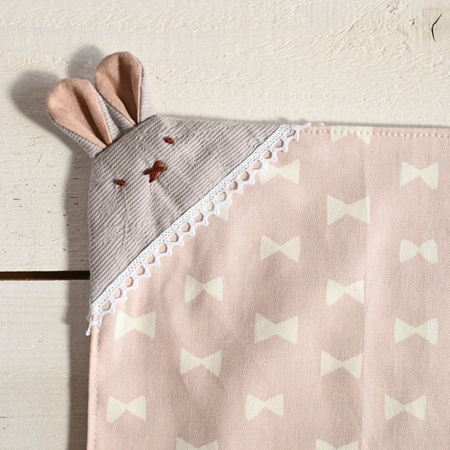 サイズ変更可♪うさちゃん リバーシブルランチョンマット（北欧