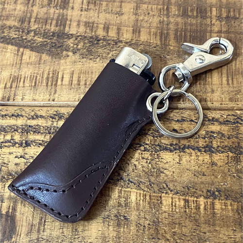 希少 Leica ライカ刻印 本革カードケース ドイツPRYM金具 キーリング付 送料無料 ライターケース ホルダー ナスカン キーリング 手作り