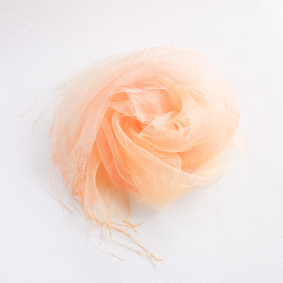 草木染めストール(やさしさサンセット) 2枚目の画像