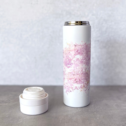 -桜- 花と草木の サーモ ステンレスボトル（保温保冷 水筒） 3枚目の画像