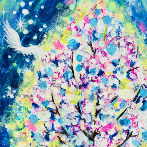 原画 【桜の輝き】春 桜 夜桜 桜の木 おしゃれ アートパネル 原画 【桜の輝き】春 桜 夜桜 桜の木 おしゃれ アートパネル