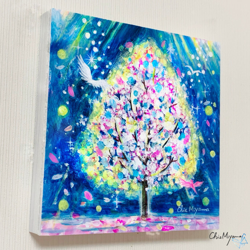原画 【桜の輝き】春 桜 夜桜 桜の木 おしゃれ アートパネル 原画 【桜の輝き】春 桜 夜桜 桜の木 おしゃれ アートパネル