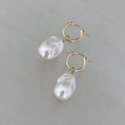 オイスターバロックフープピアス オイスターバロックフープピアス ピアス（フープ） elem 通販 17224448