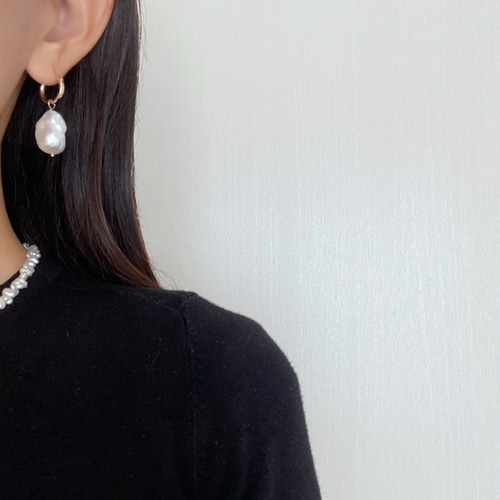 オイスターバロックフープピアス ピアス（フープ） elem 通販 17224448