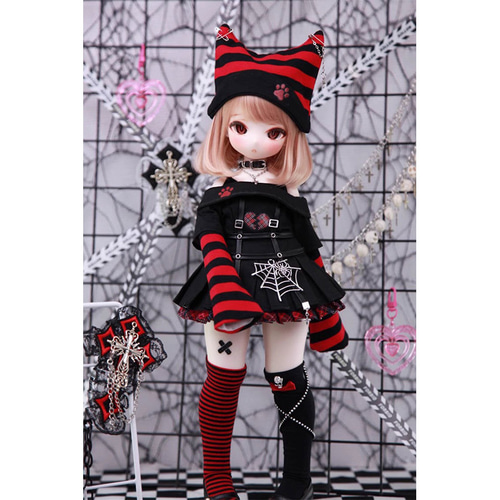 ドール服 ダッフルコートとスカートセット MDD、MSDサイズ ドール服 ダッフルコートとスカートセット MDD、MSDサイズ