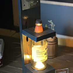 ボトルランプ(照明) No.6 いろんな形のボトル入替可能タイプ　青　ランタン　間接照明 3枚目の画像