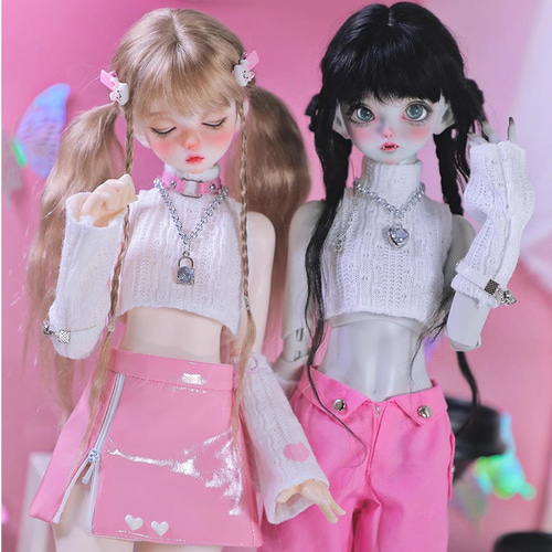 生まれのブランドで ドール服 1/4サイズ mdd msd スカート 5点セット bjdドール衣装 着せ替え服・アウトフィット