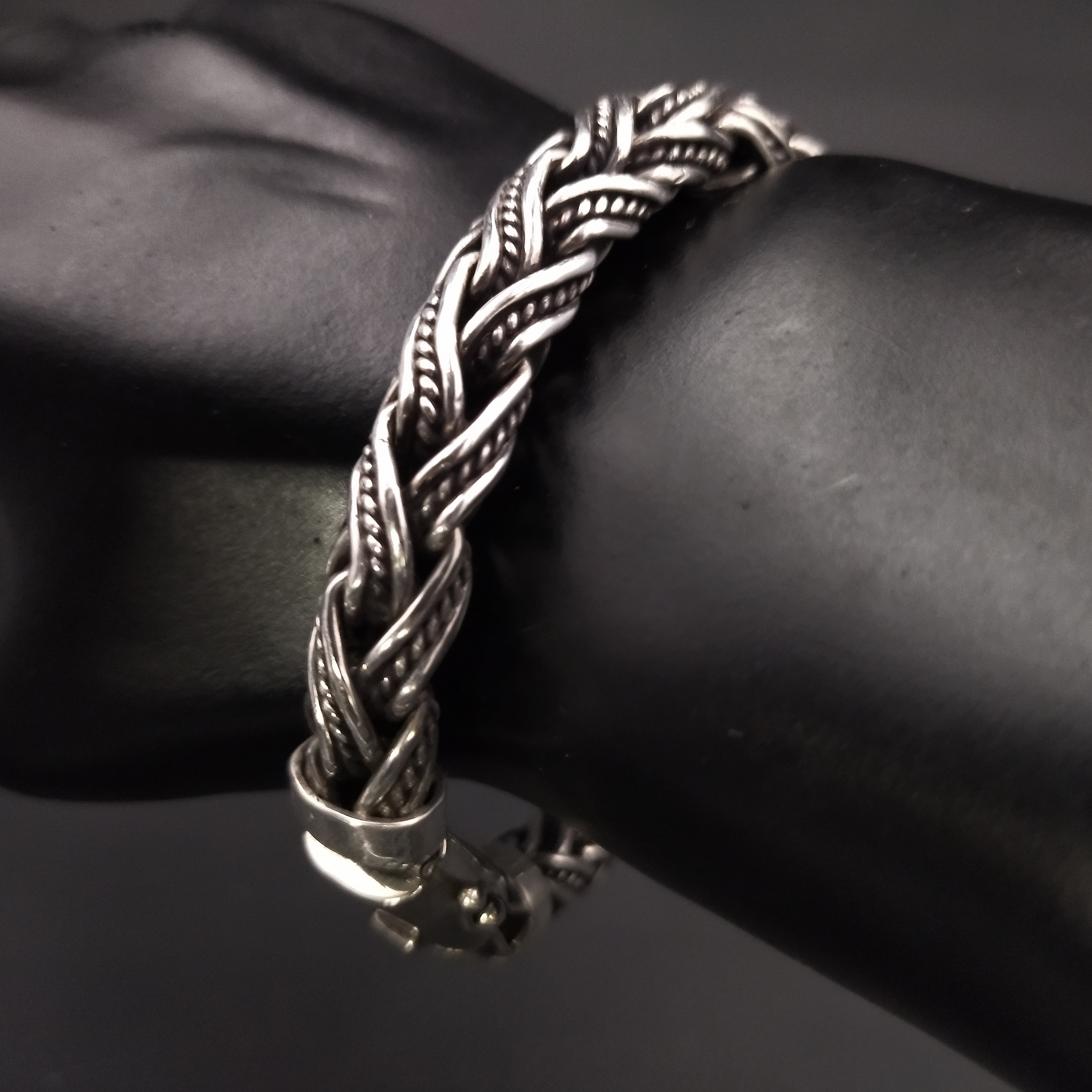 超極太11mmツイストウィート【シルバーチェーンブレスレット】