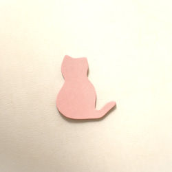 【レザーパーツ】猫・ネコ・尻尾（左と右セット）高さ５㎝・１０枚セット　牛革　桜ピンク　～定形外郵便（送料無料）～ 4枚目の画像