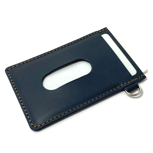 LOEWE ネイビーレザー パスケース LOEWE ネイビーレザー パスケース LOEWE ネイビーレザー パスケース
