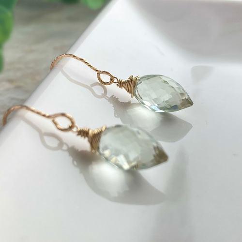 ハンドメイド❇︎グリーンアメジストとアメジストのシャンデリア