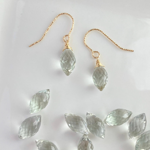 ハンドメイド❇︎グリーンアメジストとアメジストのシャンデリア