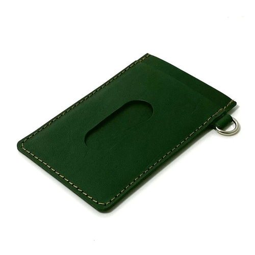 送料無料 レザー パスケース 定期入れ カードケース 牛革 本革