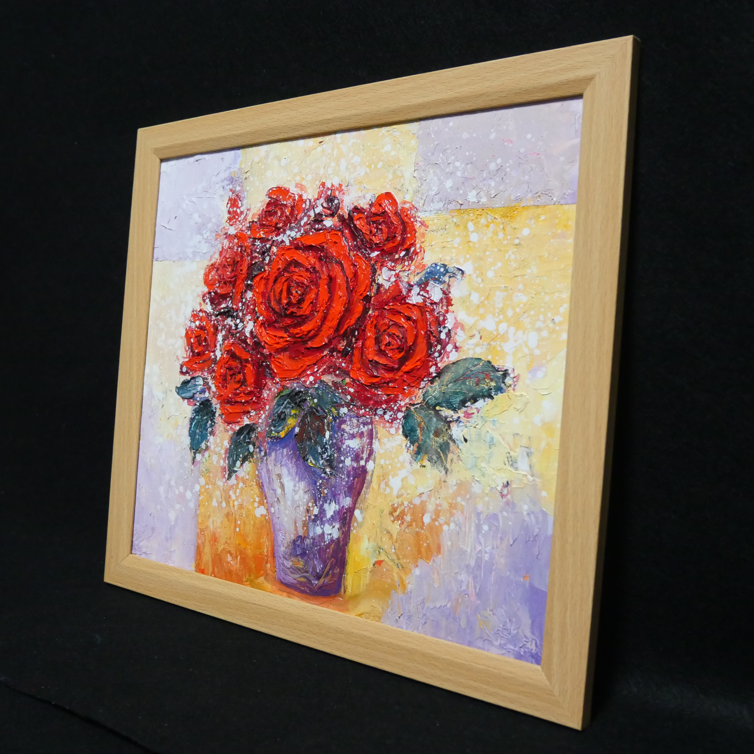 油絵 油彩 油彩画 絵 絵画 【Rose】 油絵 油彩 油彩画 絵 絵画 【廃線路の桜】 | HIROSHI1990