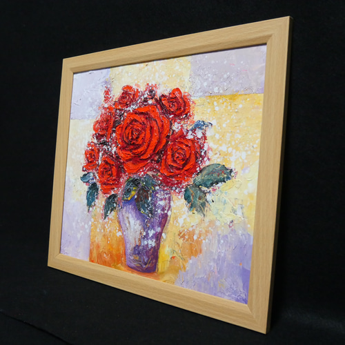 aroma　sparkling Rose      絵画原画 油絵 絵画 【Rose】 絵画 HR 通販 17224915｜Creema(クリーマ)