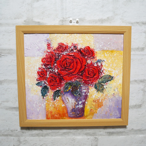 油絵 絵画 【Rose】 絵画 HR 通販 17224915｜Creema(クリーマ)