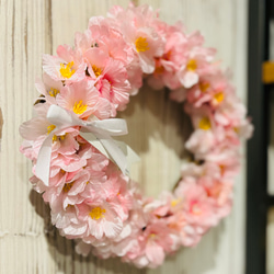 桜満開リース　アーティフィシャルフラワーリース　春リース 9枚目の画像