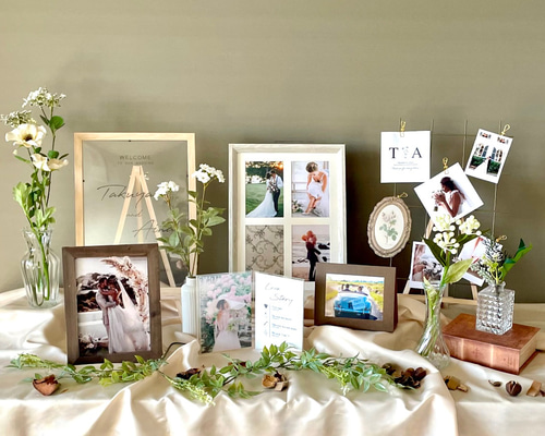 内容充実！ウェルカムスペースおまとめセット　オシャレな生地付き！!　ハンドメイド ウェルカムスペース おまとめセット! 造花 ガーデンウエディング