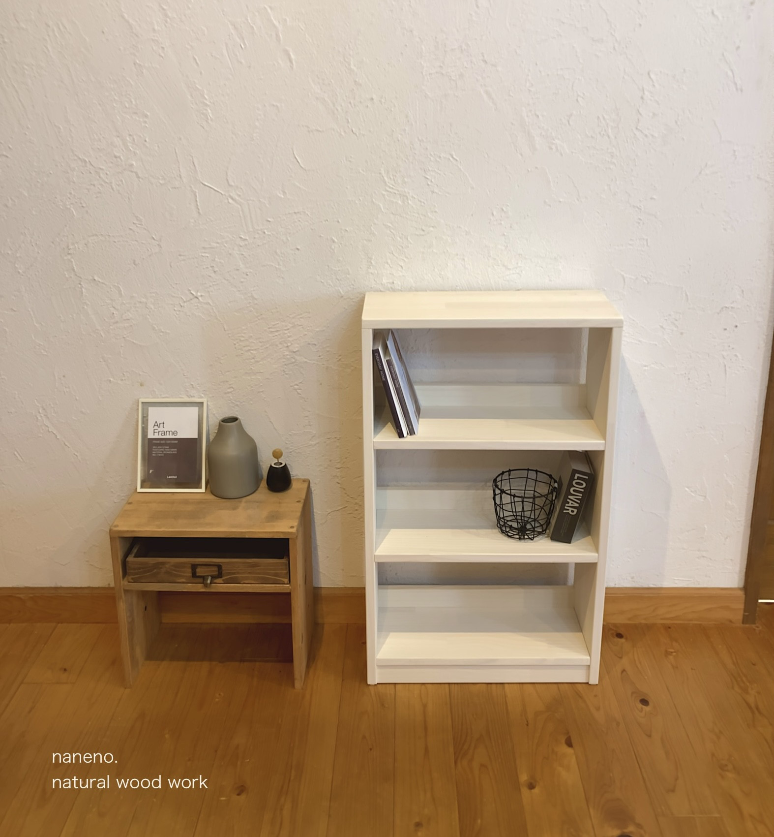 ブックシェルフ(単行本・文庫本) W450. ⚫︎材種②使用　　ホワイト 6,512円