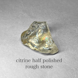 citrine half polished rough stone / シトリンハーフポリッシュ原石2(レインボーあり) 1枚目の画像
