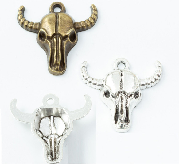 牛 2個 うし 丑 十二支 動物 干支 牛パーツ 牛チャーム モチーフ