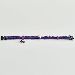 猫の首輪　トリミングブレード音符シリーズ　パープル 2枚目の画像