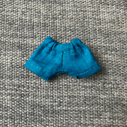 オビツ11 上質な麻のショートパンツ　blue  green