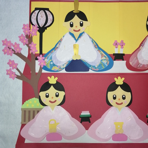 ひな祭り 壁飾り 季節の飾り 壁面飾り #SHOPmako クラフトパンチ