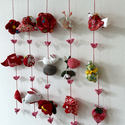 壁掛け吊るし雛⑥  かわいい吊るし飾り　１点物　桃の節句　ひな祭り　　雛人形 4枚目の画像