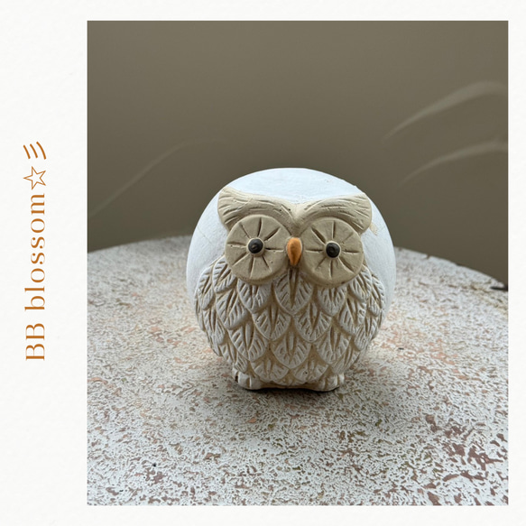 幸運の鳥 玄関 welcome 》ラフォーレフクロウ オブジェ