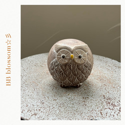 幸運の鳥 玄関 welcome 》ラフォーレフクロウ オブジェ アンティーク