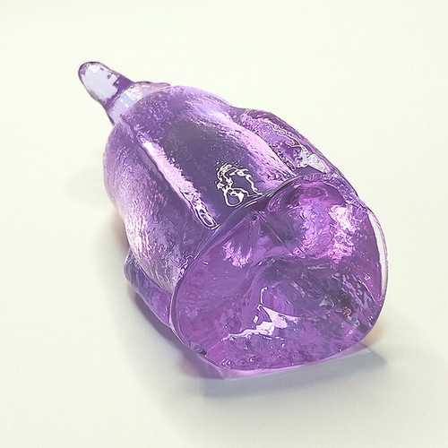 アレキサンドライトガラス 小鳥 ペンギン チェコガラス 置物 リング