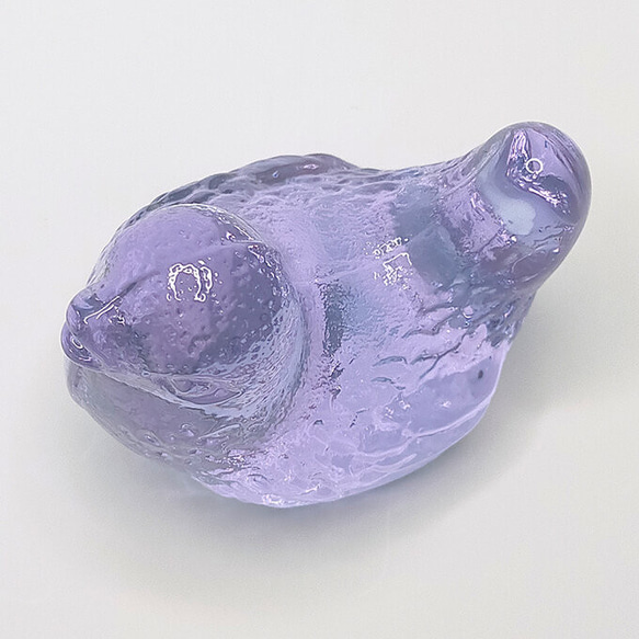 紫翠玉玻璃小鳥捷克玻璃雕像戒指支架紙 ppnalia 第5張的照片