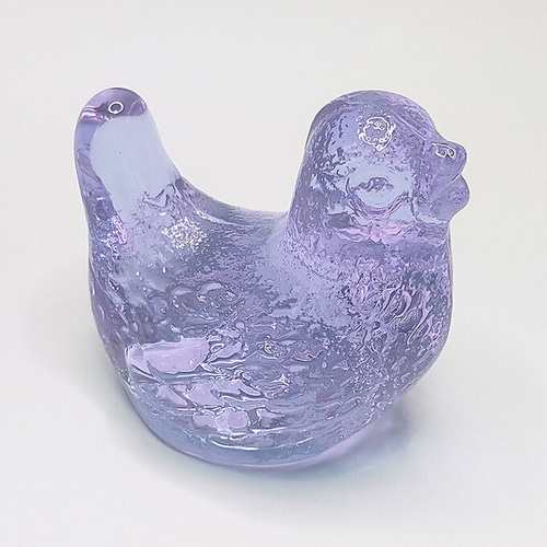 アレキサンドライトガラス 小鳥 ペンギン チェコガラス 置物