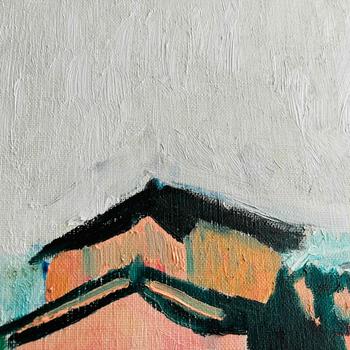 原画「稲刈り後の田園風景」F8・油彩