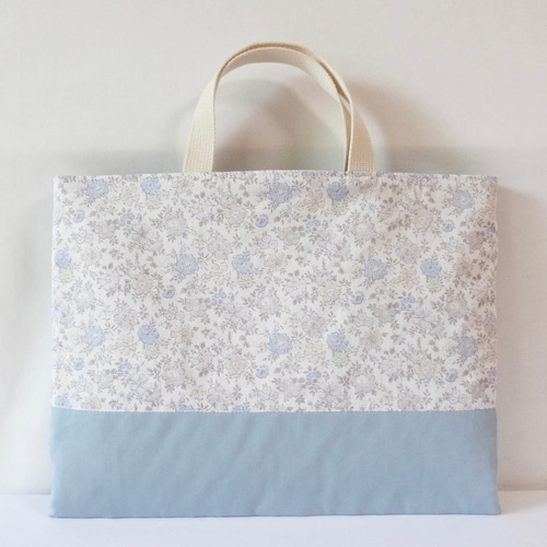 リバティ アロナ の フリル付き レッスンバッグ 体操着入れ 上履き入れ