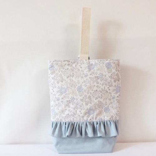 リバティ アロナ の フリル付き レッスンバッグ 体操着入れ 上履き入れ