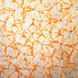 オレンジろうけつ45・アンティーク羽織裏地 3枚目の画像
