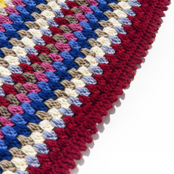 手作りウールかぎ針編みスローブランケット織りソファタオルレインボーテーブルランナー東ヨーロッパの三角形タオルかぎ針編みテーブルマ 10枚目の画像