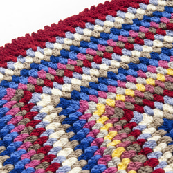 手作りウールかぎ針編みスローブランケット織りソファタオルレインボーテーブルランナー東ヨーロッパの三角形タオルかぎ針編みテーブルマ 3枚目の画像