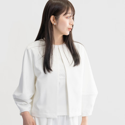 カジュアルOKなフォーマル ブラウス単品 オフ白 ●SHANNON-SNOW-BLOUSE● 9枚目の画像