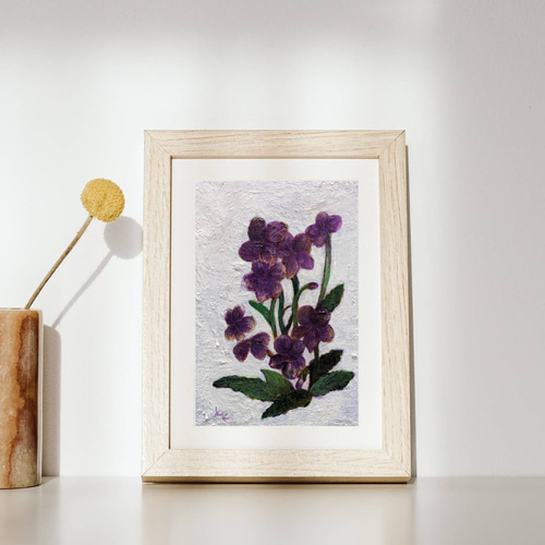 絵画　インテリア　絵　油絵　F4-090116　花（すずらん） 絵画 インテリア 絵 油絵 F4-090116 花（すずらん） 絵画・油絵