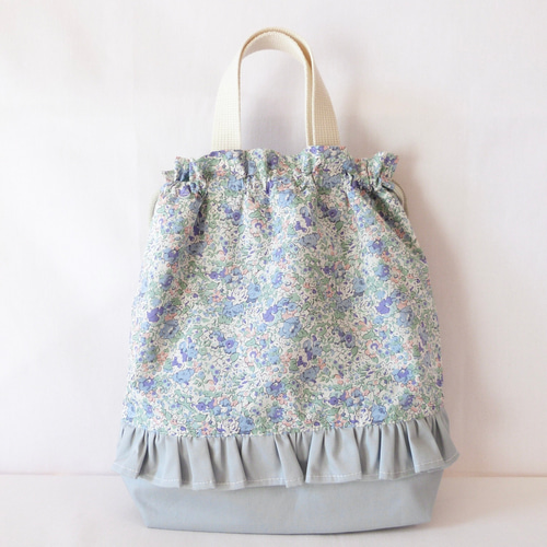 リバティ フリル付き 体操着入れ お着替え袋 LIBERTY 女の子 体操服袋 