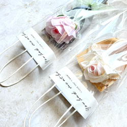ユンヌローズ【MINI】PINK 韓国風花束　バラ１本 3枚目の画像