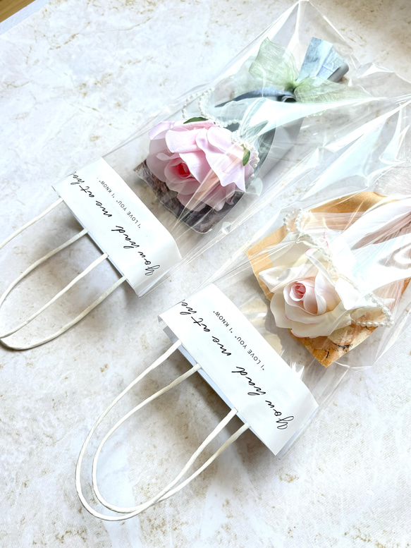 ユンヌローズ【MINI】PINK 韓国風花束　バラ１本 3枚目の画像